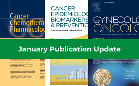 Three overlapping journal covers overlaid with the text 'january publication update'